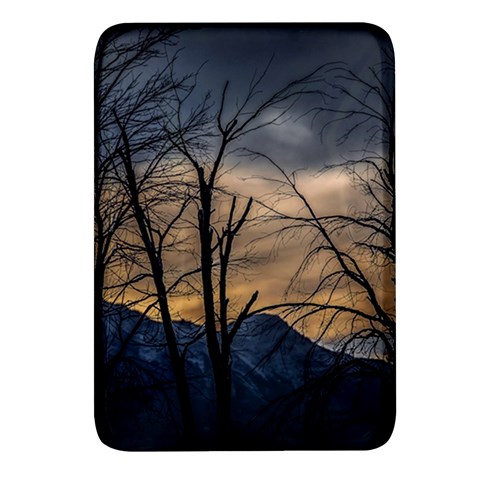 Tree silhouette at border of nahuel haupi lake, rio negro, argentina Rectangular Glass Fridge Magnet (4 pack) from ArtsNow.com Front