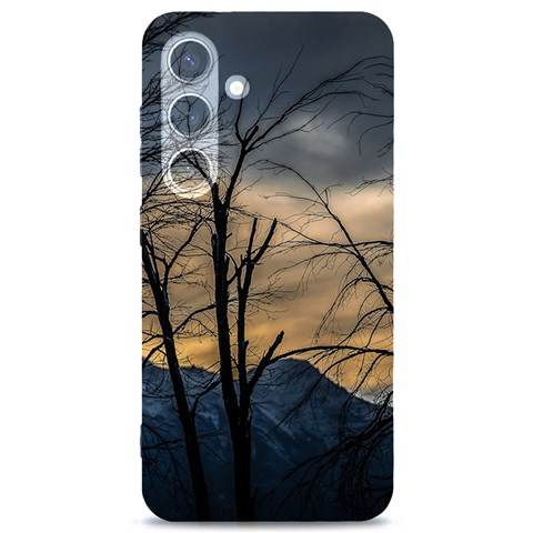 Tree silhouette at border of nahuel haupi lake, rio negro, argentina Samsung Galaxy S24 6.2 Inch Black TPU UV Case from ArtsNow.com Front