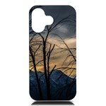 Tree silhouette at border of nahuel haupi lake, rio negro, argentina iPhone 16 Black UV Print PC Hardshell Case