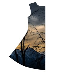 Tree Silhouette At Border Of Nahuel Haupi Lake, Rio Negro, Argentina Short Sleeve V Back Left