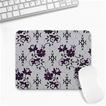 Elegant Purple Floral Jacquard Mesh Lace Fabric Small Mousepad