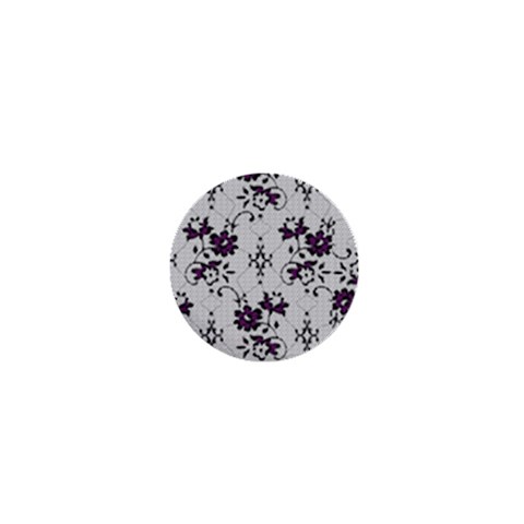 Elegant Purple Floral Jacquard Mesh Lace Fabric 1  Mini Buttons from ArtsNow.com Front