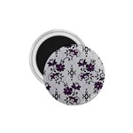 Elegant Purple Floral Jacquard Mesh Lace Fabric 1.75  Magnets