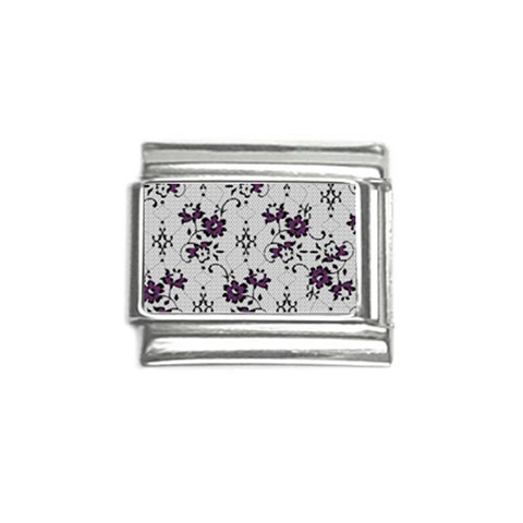 Elegant Purple Floral Jacquard Mesh Lace Fabric Italian Charm (9mm) from ArtsNow.com Front