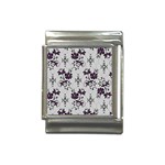 Elegant Purple Floral Jacquard Mesh Lace Fabric Italian Charm (13mm)