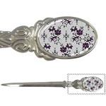 Elegant Purple Floral Jacquard Mesh Lace Fabric Letter Opener