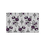 Elegant Purple Floral Jacquard Mesh Lace Fabric Sticker (Rectangular)