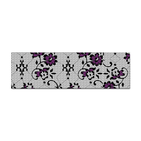 Elegant Purple Floral Jacquard Mesh Lace Fabric Sticker (Bumper) from ArtsNow.com Front