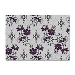 Elegant Purple Floral Jacquard Mesh Lace Fabric Sticker A4 (10 pack)