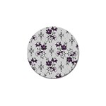 Elegant Purple Floral Jacquard Mesh Lace Fabric Golf Ball Marker