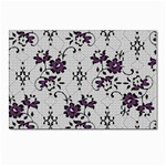 Elegant Purple Floral Jacquard Mesh Lace Fabric Postcard 4 x 6  (Pkg of 10)