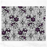 Elegant Purple Floral Jacquard Mesh Lace Fabric Rectangular Jigsaw Puzzl