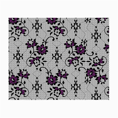 Elegant Purple Floral Jacquard Mesh Lace Fabric Small Glasses Cloth from ArtsNow.com Front