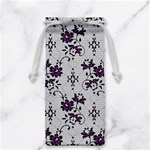 Elegant Purple Floral Jacquard Mesh Lace Fabric Jewelry Bag