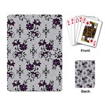 Elegant Purple Floral Jacquard Mesh Lace Fabric Playing Cards Single Design (Rectangle)