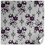 Elegant Purple Floral Jacquard Mesh Lace Fabric Canvas 12  x 12 