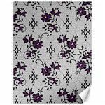 Elegant Purple Floral Jacquard Mesh Lace Fabric Canvas 12  x 16 