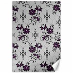 Elegant Purple Floral Jacquard Mesh Lace Fabric Canvas 12  x 18 