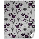 Elegant Purple Floral Jacquard Mesh Lace Fabric Canvas 16  x 20 