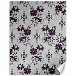 Elegant Purple Floral Jacquard Mesh Lace Fabric Canvas 18  x 24 