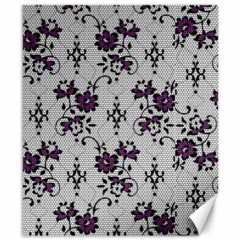 Elegant Purple Floral Jacquard Mesh Lace Fabric Canvas 20  x 24  from ArtsNow.com 19.57 x23.15  Canvas - 1