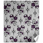 Elegant Purple Floral Jacquard Mesh Lace Fabric Canvas 20  x 24 