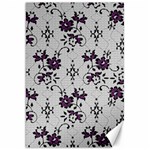 Elegant Purple Floral Jacquard Mesh Lace Fabric Canvas 20  x 30 