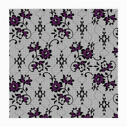 Elegant Purple Floral Jacquard Mesh Lace Fabric Medium Glasses Cloth from ArtsNow.com Front