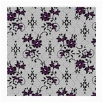 Elegant Purple Floral Jacquard Mesh Lace Fabric Medium Glasses Cloth