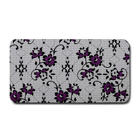 Elegant Purple Floral Jacquard Mesh Lace Fabric Medium Bar Mat from ArtsNow.com 16 x8.5  Bar Mat