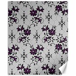 Elegant Purple Floral Jacquard Mesh Lace Fabric Canvas 11  x 14 