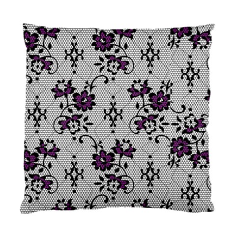 Elegant Purple Floral Jacquard Mesh Lace Fabric Standard Cushion Case (One Side) from ArtsNow.com Front