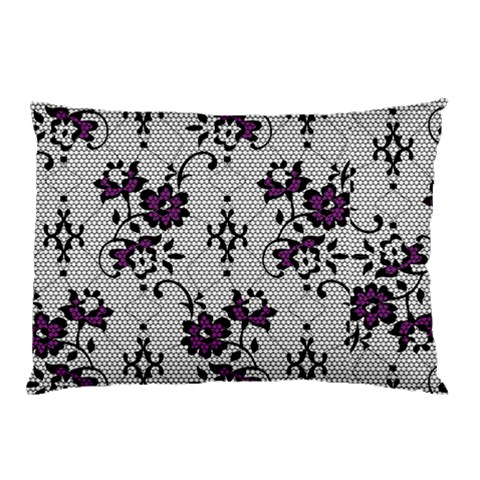 Elegant Purple Floral Jacquard Mesh Lace Fabric Pillow Case from ArtsNow.com 26.62 x18.9  Pillow Case