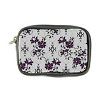 Elegant Purple Floral Jacquard Mesh Lace Fabric Coin Purse