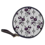 Elegant Purple Floral Jacquard Mesh Lace Fabric Classic 20-CD Wallets