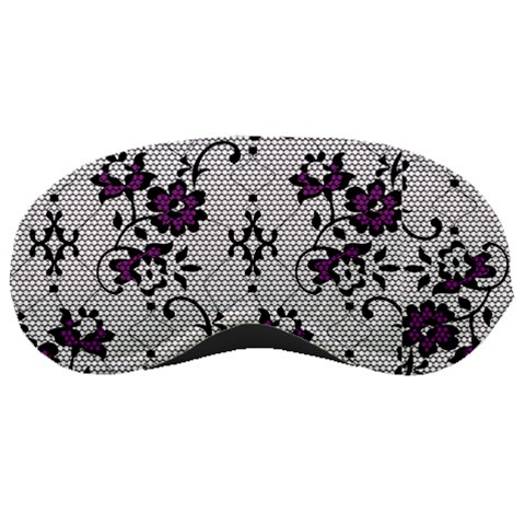 Elegant Purple Floral Jacquard Mesh Lace Fabric Sleep Mask from ArtsNow.com Front