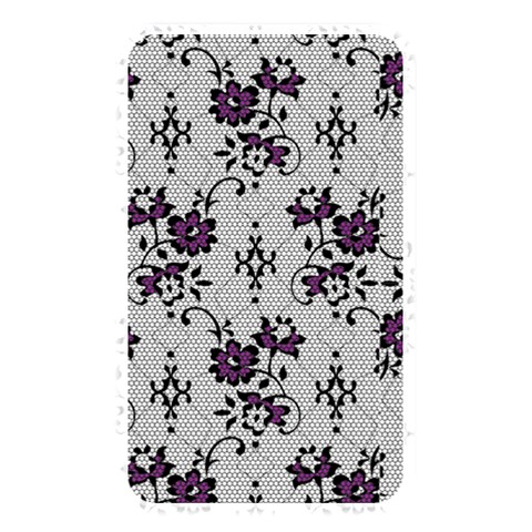 Elegant Purple Floral Jacquard Mesh Lace Fabric Memory Card Reader (Rectangular) from ArtsNow.com Front