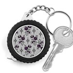 Elegant Purple Floral Jacquard Mesh Lace Fabric Measuring Tape