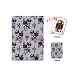 Elegant Purple Floral Jacquard Mesh Lace Fabric Playing Cards Single Design (Mini)