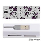 Elegant Purple Floral Jacquard Mesh Lace Fabric Memory Card Reader (Stick)