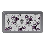 Elegant Purple Floral Jacquard Mesh Lace Fabric Memory Card Reader (Mini)