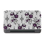 Elegant Purple Floral Jacquard Mesh Lace Fabric Memory Card Reader with CF