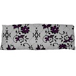 Elegant Purple Floral Jacquard Mesh Lace Fabric One Side Body Pillow Cases