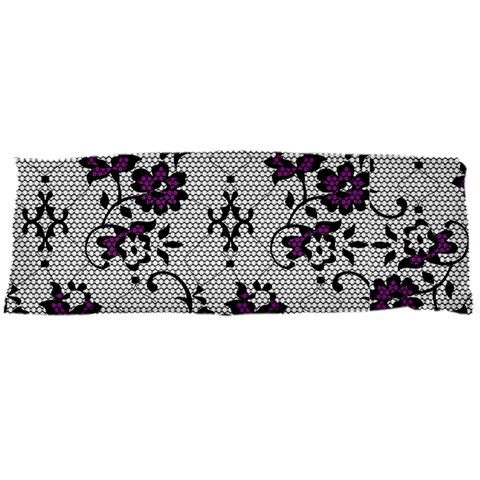 Elegant Purple Floral Jacquard Mesh Lace Fabric 21 x60  Body Pillow Case Dakimakura (Two Sides) from ArtsNow.com Front