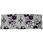 Elegant Purple Floral Jacquard Mesh Lace Fabric 15 x40  Body Pillow Case Dakimakura (Two Sides)