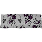 Elegant Purple Floral Jacquard Mesh Lace Fabric 17 x47  Body Pillow Case Dakimakura (Two Sides)