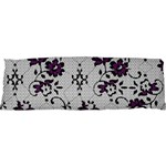 Elegant Purple Floral Jacquard Mesh Lace Fabric 21 x63  Body Pillow Case Dakimakura (Two Sides)