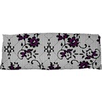 Elegant Purple Floral Jacquard Mesh Lace Fabric 25 x67  Body Pillow Case Dakimakura (Two Sides)