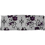 Elegant Purple Floral Jacquard Mesh Lace Fabric 25 x71  Body Pillow Case Dakimakura (Two Sides)