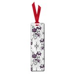 Elegant Purple Floral Jacquard Mesh Lace Fabric Small Book Marks